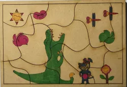 Funny puzzle - Crying little Trex