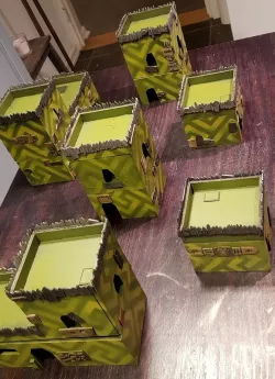 Lasercut Ork Buildings terrain for warhammer 40k