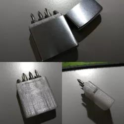 Laura Kampf's Zippo bit safe EDC - subtly tweaked