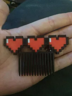 Legend of Zelda Hearts Hair Comb