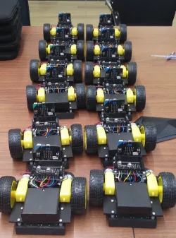Line following robot skirt
