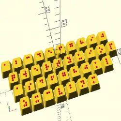 Parametric Braille Keyboard [Cherry MX Keycap]