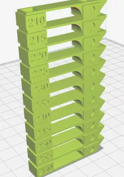 PETG temperature tower test (for CURA)