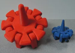 Spinning Top with Articulated Arms