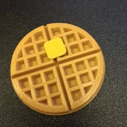 Waffle with butter