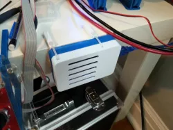 Zip Tie Raspberry Pi3 Case for fastener free mounting to side of Ikea Lack end table