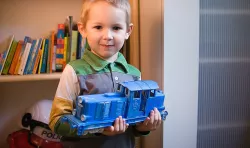 3D printable train - "Diesel 01" locomotive - oldest design of ERS models family