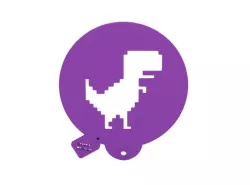 Coffee stencil - Chrome dino