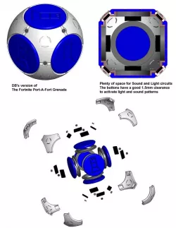DB's version of the FortNite Port-A-Fort Grenade v1