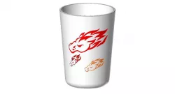 flaming horse head vase