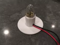 Flashlight light bulb base (incandescent)