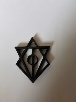 In flames keychain