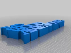 Ms Wood WORD Sculpture