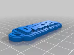 My Customized Multiline Tag or Keychain- Darius 
