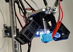 Parametric 3 x 40mm fans and led effector for e3d v6 (Delta/Kossel)