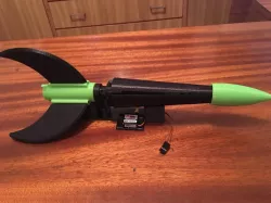 RC rocket missile with drop mechanism