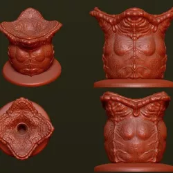 Alien Egg Wacom Pen Holder and Closed Egg