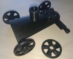 Alternative Wheel for Balloon Powered Jet Car with Snap in Wheels and Duplo Seat