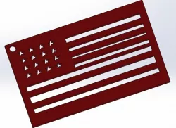 American Flag Keychain