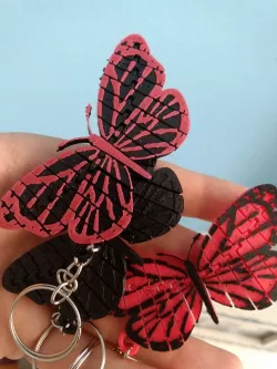 Articulated Monarch Butterfly keychain
