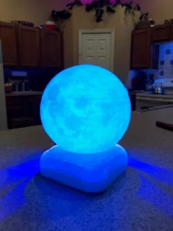 Base for Lighting a 3d printed moon or planet