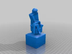 Cubistic statue of Aleksis Kivi