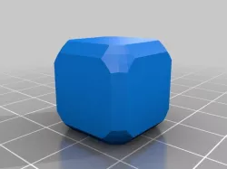 D6 Futuristic Square Curve Dice - Blank