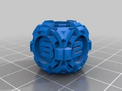 D6 Sci Fi Rounded Gears Dice - Numbers