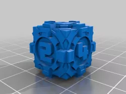 D6 Sci Fi Square Gears Dice - Numbers
