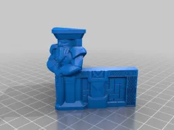 DungeonSticks - Dwarven Hall - Alternate Corner Statue - 28mm