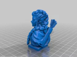 Elf Archer Bust by Midost Hollow with Drain hole for SLA/DLP