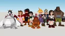 Final Fantasy VII - All charachters - Low poly