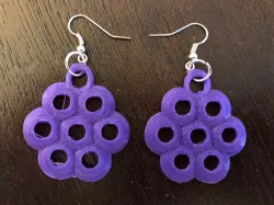 Flower Half Sphere Earrings