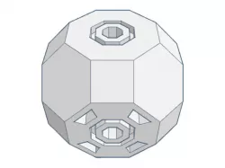 Futuristic Cuboctahedron Dice - Octagonal Pips