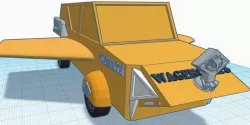 Futuristic Flying Station Wagon "WagenCorps Plymouth AD"