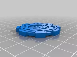 Futuristic Gears Poker Chip