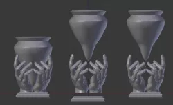 Hand Holding Cup split and cleanup