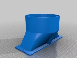 K40 125mm (5") Hose Adaptor, compliments K40 Laser Cutter 3D Printed Exhaust Port