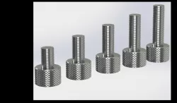Knurling bolt and nut (variable length)