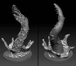▷ tentacle hook with nail hole hollow 3d models 【 STLFinder 】