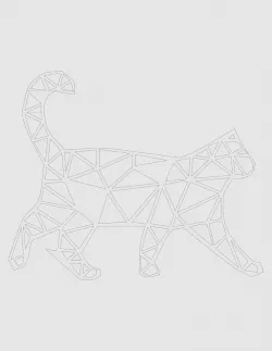 Origami Cat - Laser Cut