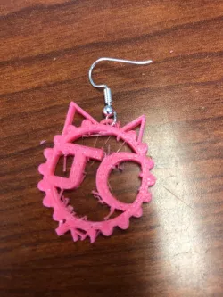 Pink earring