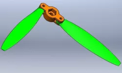Propeller with folding blades for drone