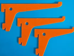 Shelf bracket set for single track slot