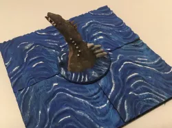 Spinosaurus Emerging from Sea