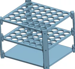Test Tube Rack for 12mmx100mm tubes (JeffCo)