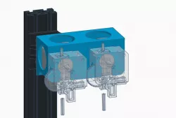 Tevo Tarantula dual front facing Titan extruder mount