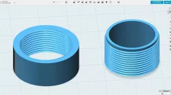 BSP 1.5 inch internal and external; thread