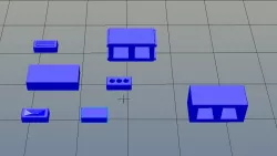 Collection of different bricks (1:40) & (1:76)