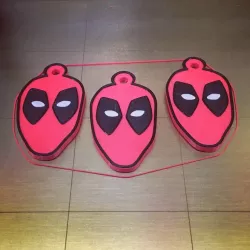Deadpool head keyring